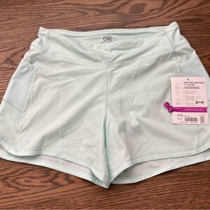 Athleta Mint Green Record Breaker Shorts 3”